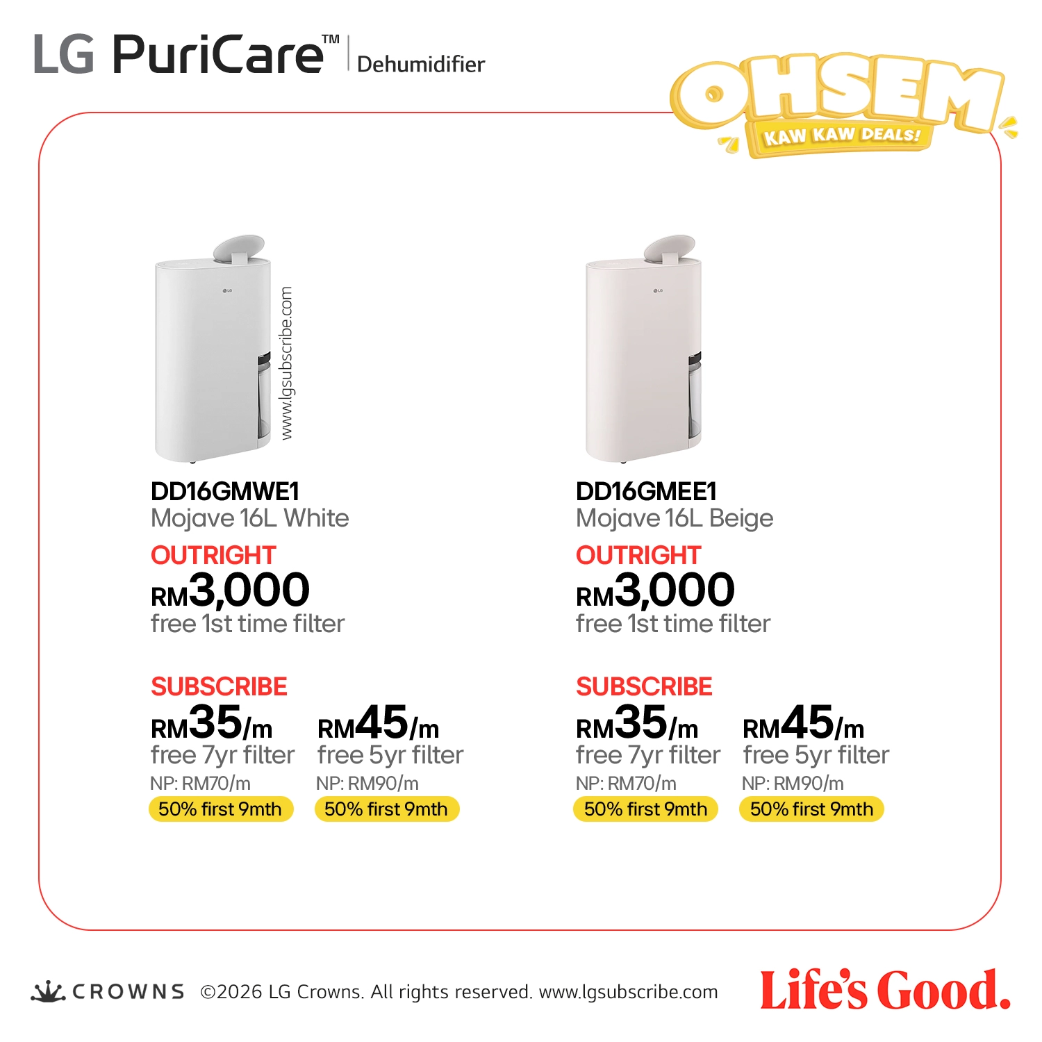 LG PuriCare Dehumidifier